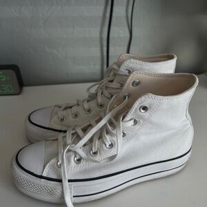 White Platform Converse